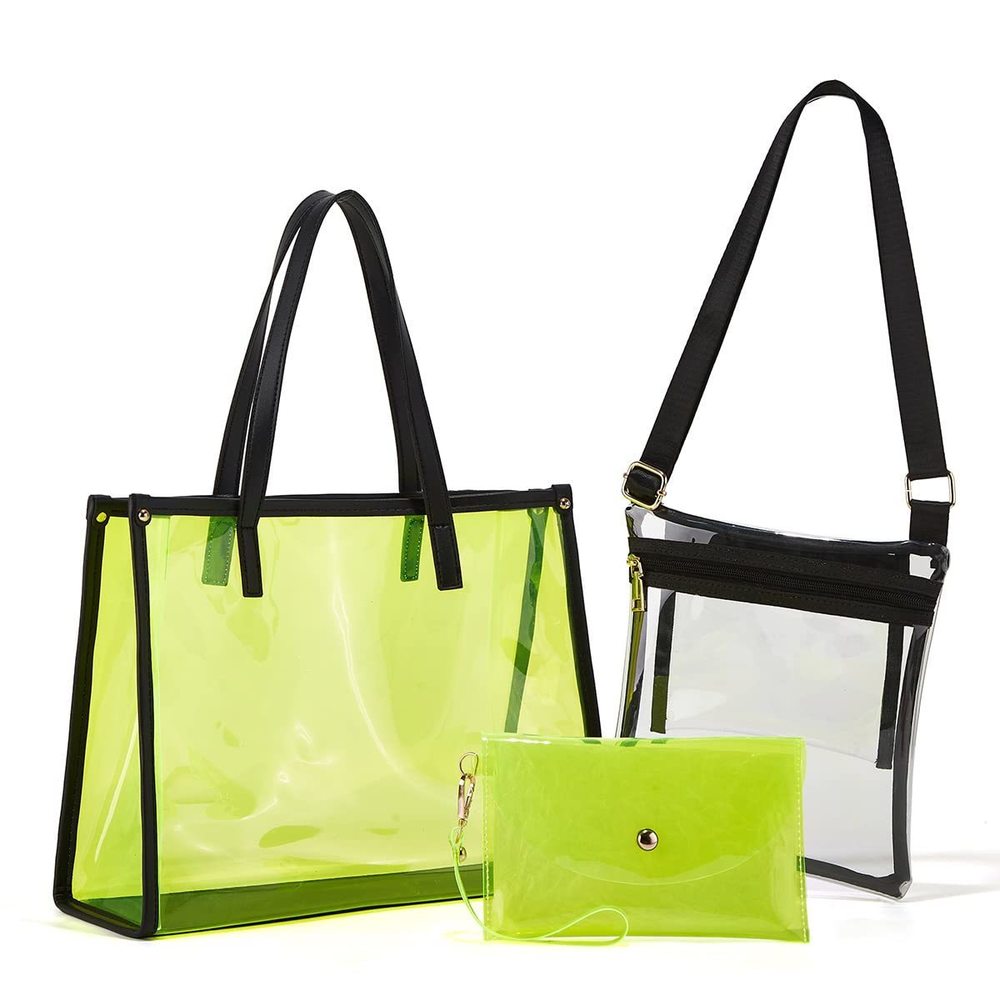 Clear Plastic Handbag Large Transparent Shoulder Bag Crossbody Bag Casual :^)